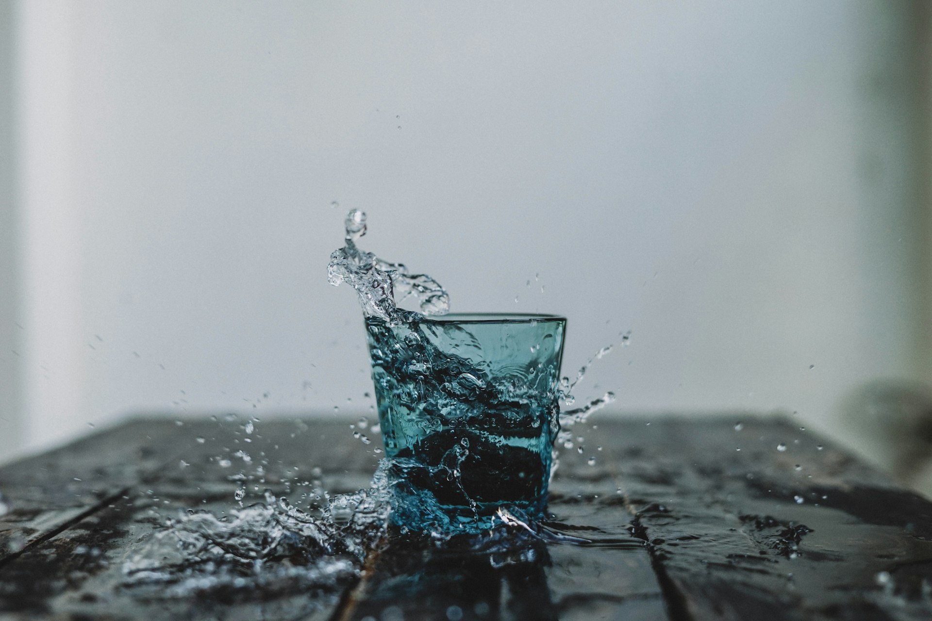 A glass of water